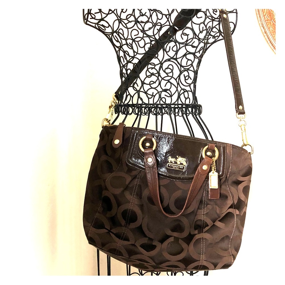 Coach Madison Tote Chocolate/Gold